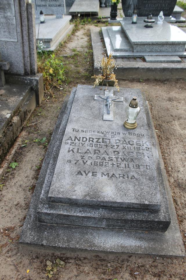 Andrzej Pacek 1885 Starogard Gdański ś. Mateusza - Grobonet - Wyszukiwarka osób pochowanych